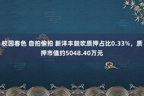 校园春色 自拍偷拍 新洋丰鼓吹质押占比0.33%，质押市值约5048.40万元