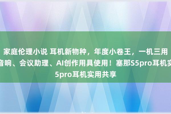 家庭伦理小说 耳机新物种，年度小卷王，一机三用！可当音响、会议助理、AI创作用具使用！塞那S5pro耳机实用共享