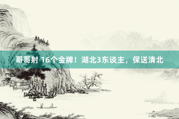 哥哥射 16个金牌！湖北3东谈主，保送清北