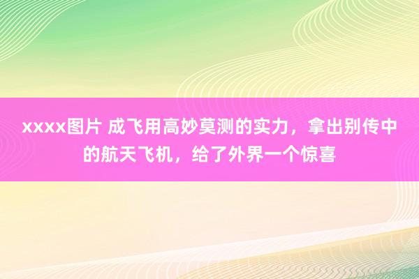 xxxx图片 成飞用高妙莫测的实力，拿出别传中的航天飞机，给了外界一个惊喜