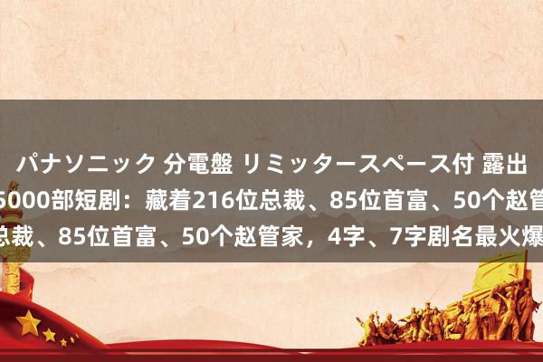 パナソニック 分電盤 リミッタースペース付 露出・半埋込両用形 暴拆5000部短剧：藏着216位总裁、85位首富、50个赵管家，4字、7字剧名最火爆？