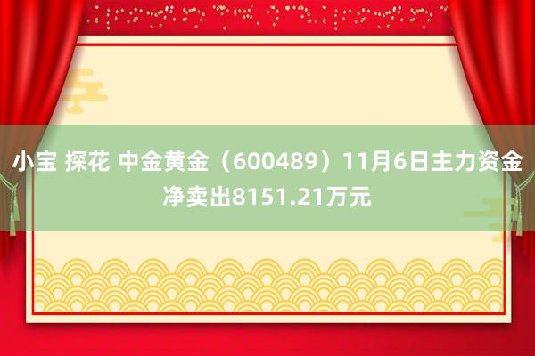 小宝 探花 中金黄金（600489）11月6日主力资金净卖出8151.21万元