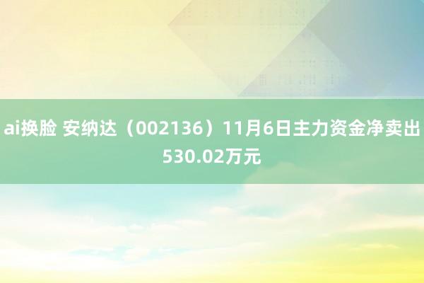 ai换脸 安纳达（002136）11月6日主力资金净卖出530.02万元