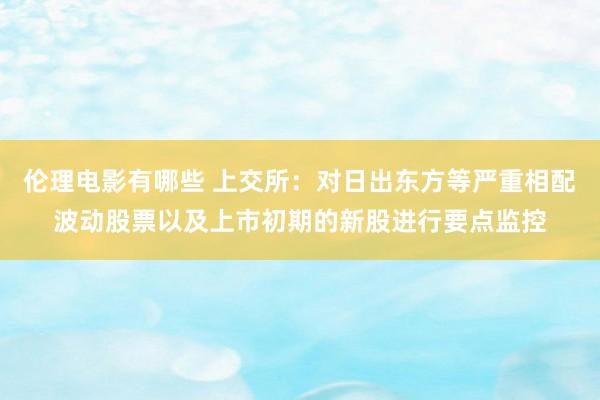 伦理电影有哪些 上交所：对日出东方等严重相配波动股票以及上市初期的新股进行要点监控