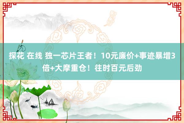 探花 在线 独一芯片王者！10元廉价+事迹暴增3倍+大摩重仓！往时百元后劲