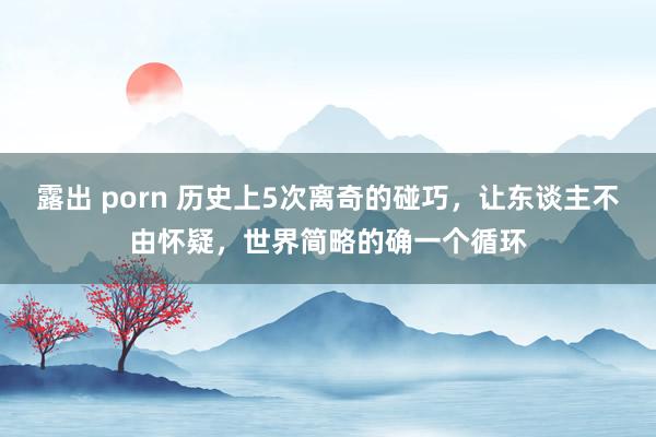 露出 porn 历史上5次离奇的碰巧，让东谈主不由怀疑，世界简略的确一个循环