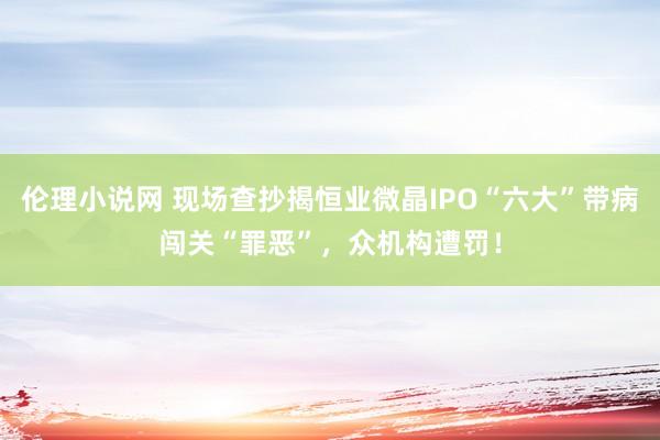 伦理小说网 现场查抄揭恒业微晶IPO“六大”带病闯关“罪恶”，众机构遭罚！