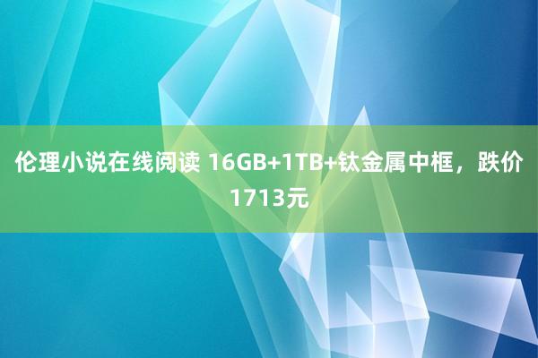 伦理小说在线阅读 16GB+1TB+钛金属中框，跌价1713元