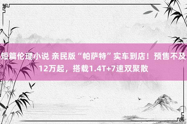 短篇伦理小说 亲民版“帕萨特”实车到店！预售不及12万起，搭载1.4T+7速双聚散