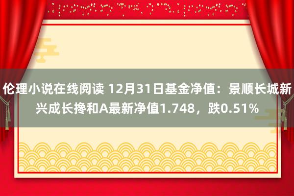 伦理小说在线阅读 12月31日基金净值：景顺长城新兴成长搀和A最新净值1.748，跌0.51%