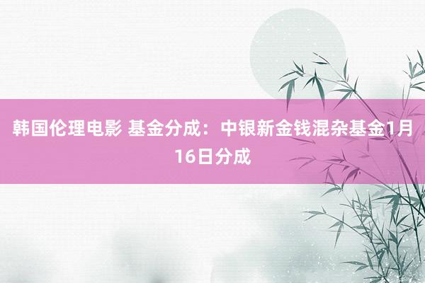 韩国伦理电影 基金分成：中银新金钱混杂基金1月16日分成