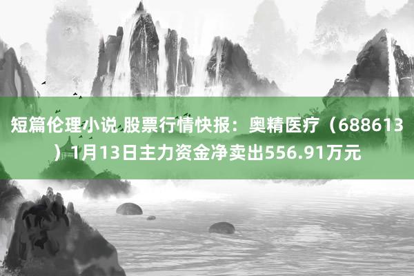 短篇伦理小说 股票行情快报：奥精医疗（688613）1月13日主力资金净卖出556.91万元