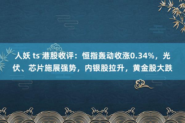 人妖 ts 港股收评：恒指轰动收涨0.34%，光伏、芯片施展强势，内银股拉升，黄金股大跌