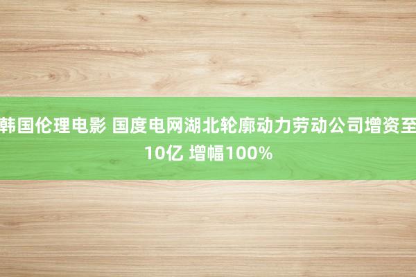 韩国伦理电影 国度电网湖北轮廓动力劳动公司增资至10亿 增幅100%