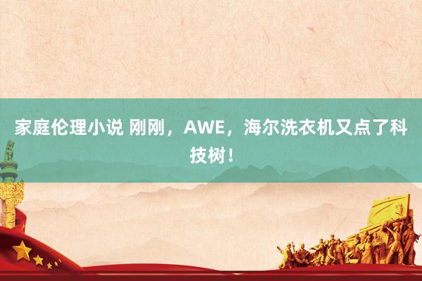 家庭伦理小说 刚刚，AWE，海尔洗衣机又点了科技树！